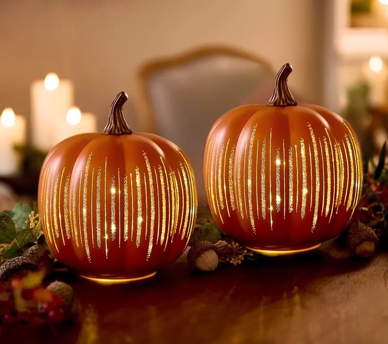 ✨ Illuminated Starry Night Pumpkins by Valerie✨