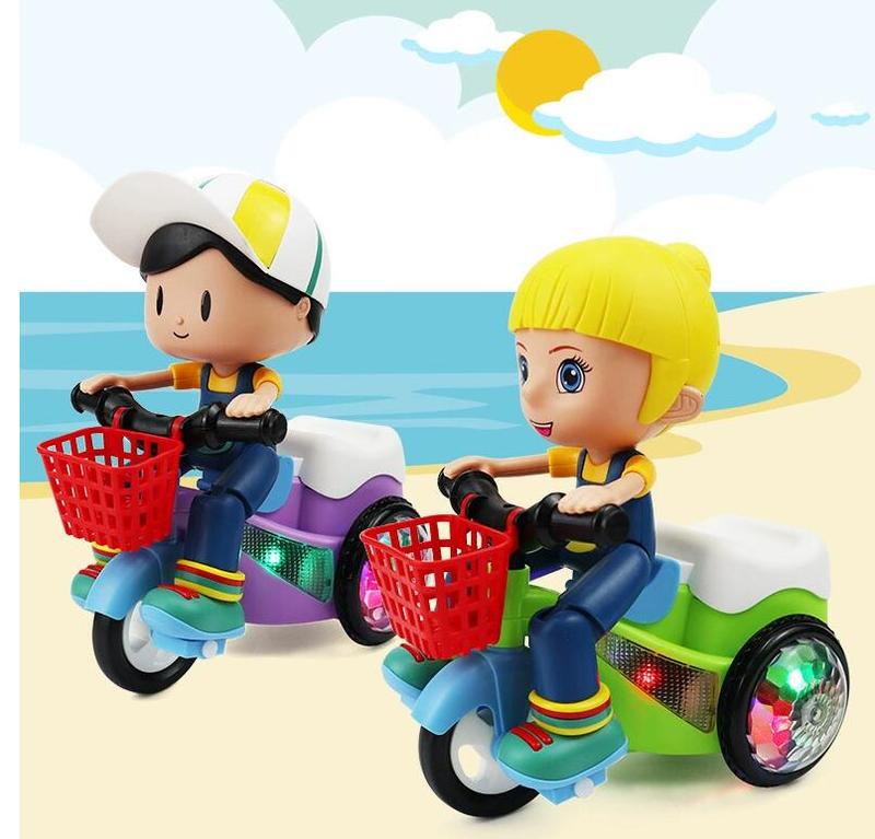 Stunt Spin Dance Tricycle Electric Toy with Sound Music Light Toy