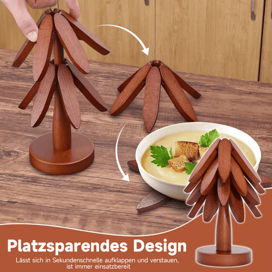 ✨Natural wooden table in natural wood resistant to premium heat for hot dishes