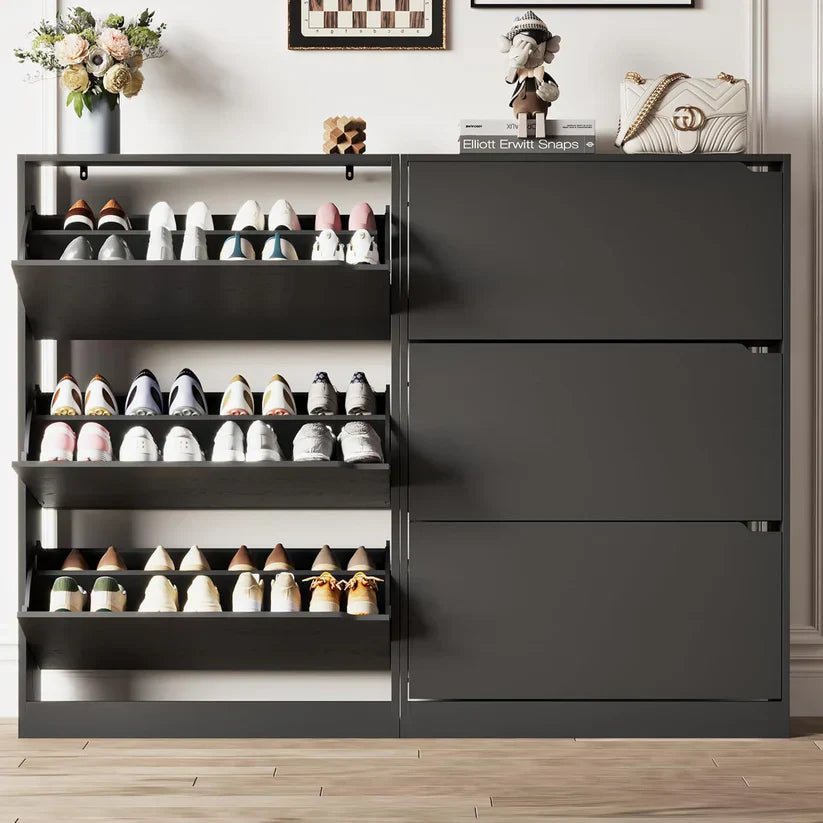 Thin Wooden Shoe Rack – 3 Doors