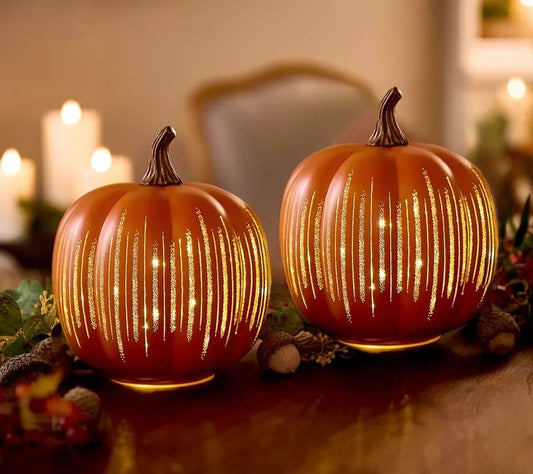 ✨ Illuminated Starry Night Pumpkins by Valerie✨