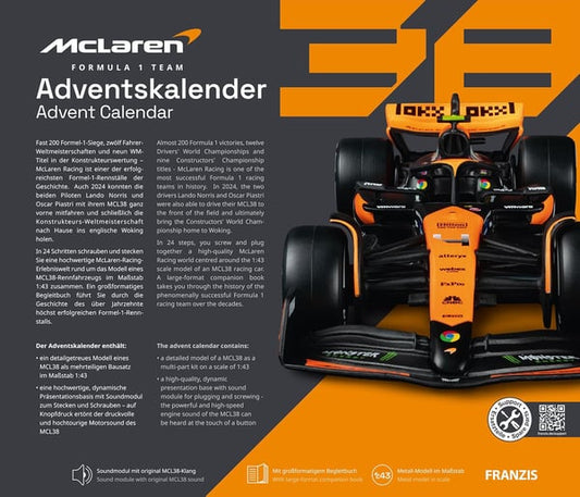 FRANZIS 67391 McLaren Racing Advent Calendar 2025 Model Kit🏎️
